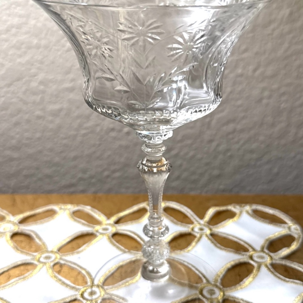 Vintage set Of 3 Cambridge Adonis 6-1/2” Goblets